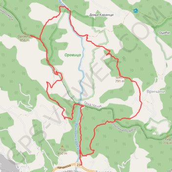 Tučkovo - Brdo Šest - Orovica trail, distance, elevation, map, profile, GPS track