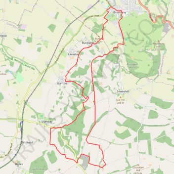Broadway ➡️ Wood Stanway ➡️ Cutsdean ➡️ Broadway trail, distance, elevation, map, profile, GPS track