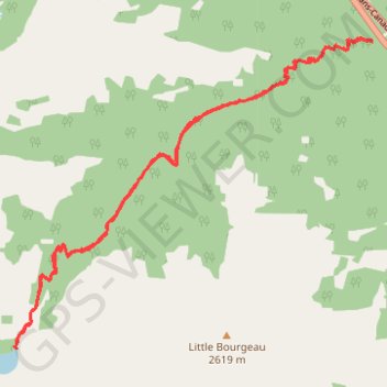 Bourgeau Lake trail, distance, elevation, map, profile, GPS track