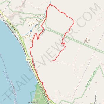 Cornish Trail from trailhead to Undercliff Trail Junction (upper) as well as Undercliff Trail from Cornish Trail Junction (upper) to Breakneck-view point trail, distance, elevation, map, profile, GPS track