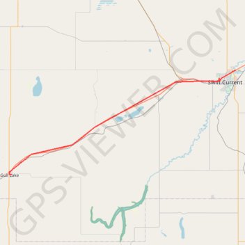Gull Lake - Swift Current trail, distance, elevation, map, profile, GPS track