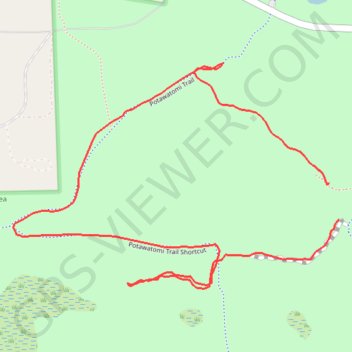 Potawatomi Trail trail, distance, elevation, map, profile, GPS track