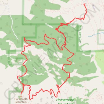 Lamier State Park to Horse Tooth Mountain trail, distance, elevation, map, profile, GPS track