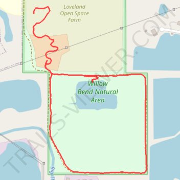Willow Bend Natural Area Loop trail, distance, elevation, map, profile, GPS track