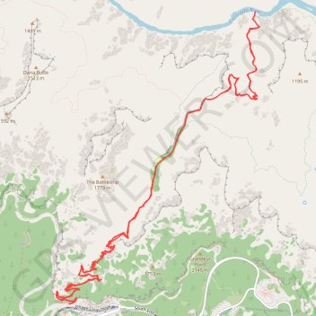 Pipe Creek Beach via Bright Angel Trail trail, distance, elevation, map, profile, GPS track