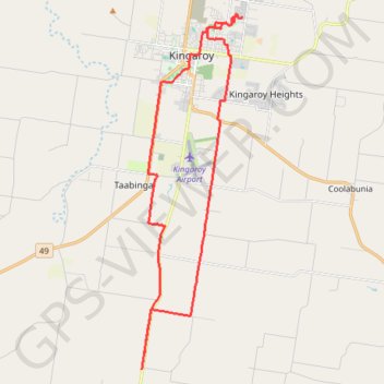Kingaroy to Goodger Queensland trail, distance, elevation, map, profile, GPS track