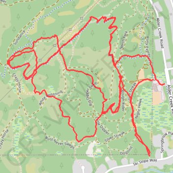 Tahoe Donner Adventure Center trail, distance, elevation, map, profile, GPS track