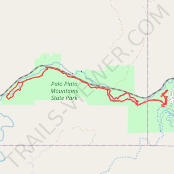Palo Pinto Mountains State Park Hiking trail, distance, elevation, map, profile, GPS track