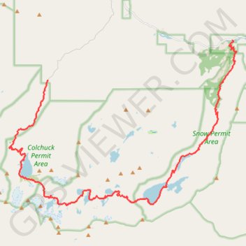 Enchantments traverse trail, distance, elevation, map, profile, GPS track