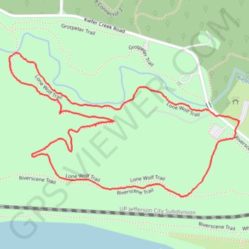 Lone Wolf Loop Trail in Castlewood State Park trail, distance, elevation, map, profile, GPS track