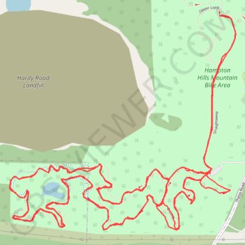 Hampton Hills MTB D Loop trail, distance, elevation, map, profile, GPS track