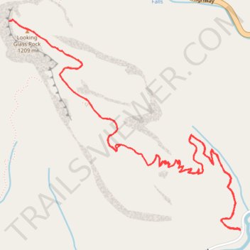 Looking Glass Rock trail, distance, elevation, map, profile, GPS track