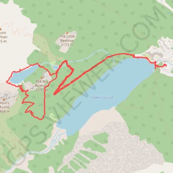 Lake Louise and Lake Agnes Loop trail, distance, elevation, map, profile, GPS track