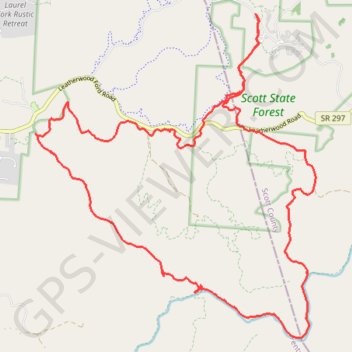 Cumberland Valley Loop Trail trail, distance, elevation, map, profile, GPS track