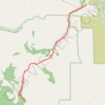 Hunter Creek Trail in Mount Rose Wilderness trail, distance, elevation, map, profile, GPS track