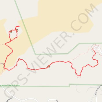 Rosy Mound Natural Area trail, distance, elevation, map, profile, GPS track