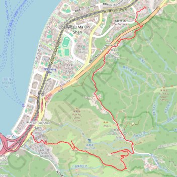 馬鞍山(富安花園起步) trail, distance, elevation, map, profile, GPS track