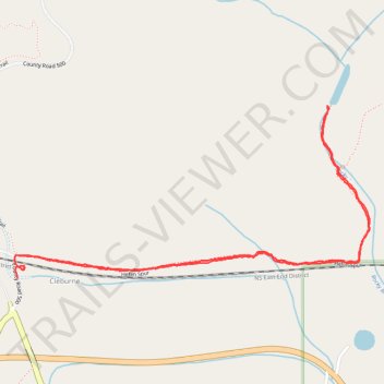 Heflin Spur to old Alabama Power dam trail, distance, elevation, map, profile, GPS track