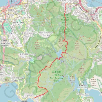 畢鰂 紫潭北坑 trail, distance, elevation, map, profile, GPS track