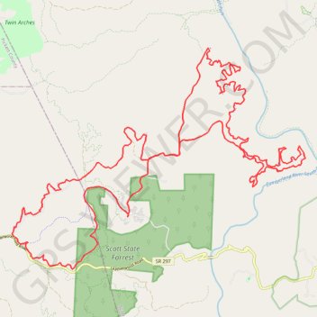 Big South Fork MTB Loop trail, distance, elevation, map, profile, GPS track