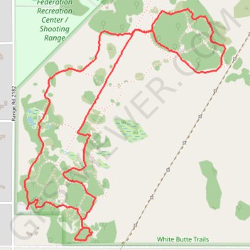 White Butte Trails trail, distance, elevation, map, profile, GPS track