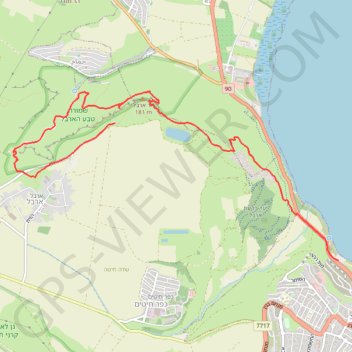 Mount Arbel trail, distance, elevation, map, profile, GPS track