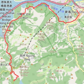 獅子頭南坑左 獅子頭坑 昂深下源 深石坑 trail, distance, elevation, map, profile, GPS track