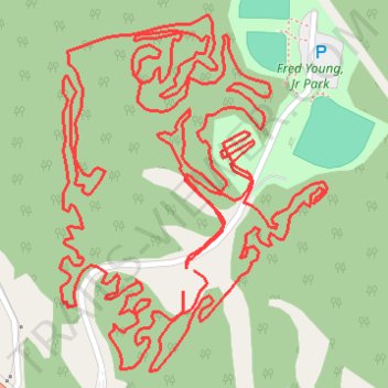 Fred Young, Jr Park South MTB trail, distance, elevation, map, profile, GPS track