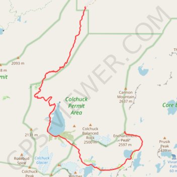 Enchantmentpeak on GPSies.com trail, distance, elevation, map, profile, GPS track