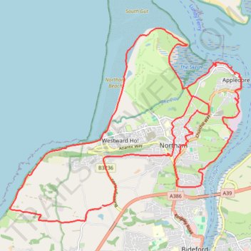 Northam Loop trail, distance, elevation, map, profile, GPS track