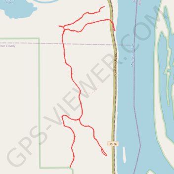 Hike on the Marching Bear Group and Founder's Pond Overlook Trails at Effigy Mounds NM trail, distance, elevation, map, profile, GPS track