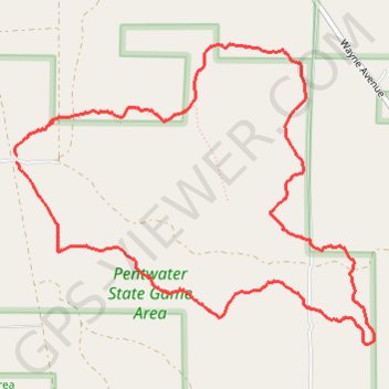 Very quiet rural mountain biking trail in Pentwater, MI trail, distance, elevation, map, profile, GPS track