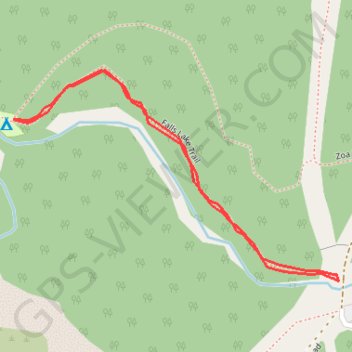 Falls Lake trail, distance, elevation, map, profile, GPS track