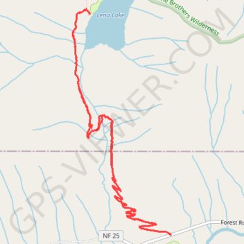 Lena Lake Trail in Olympic National Forest trail, distance, elevation, map, profile, GPS track