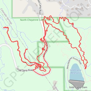 Chutes Jacks ride trail, distance, elevation, map, profile, GPS track