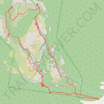 Mount Greville - Up waterfall gorge, summit, down palm gorge trail, distance, elevation, map, profile, GPS track