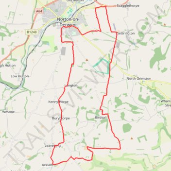 Acklam loop trail, distance, elevation, map, profile, GPS track