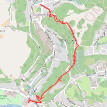 Coalbrookdale to the Rotunda trail, distance, elevation, map, profile, GPS track