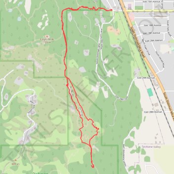 Dishman Hills Conservation Area loop hike trail, distance, elevation, map, profile, GPS track
