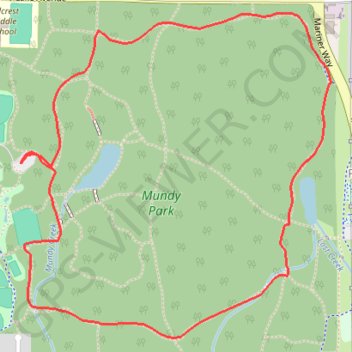 Mundy Park Loop trail, distance, elevation, map, profile, GPS track