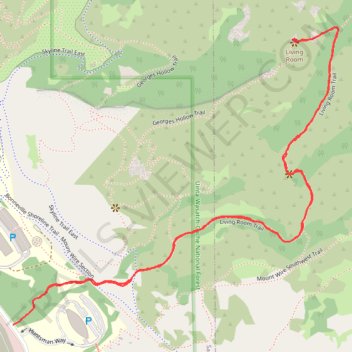 Living Room Lookout trail, distance, elevation, map, profile, GPS track