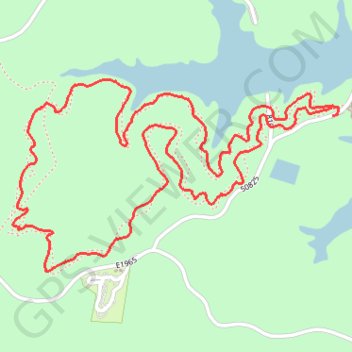Lakeview Lodge Loop Trail in Hochatown State Park trail, distance, elevation, map, profile, GPS track