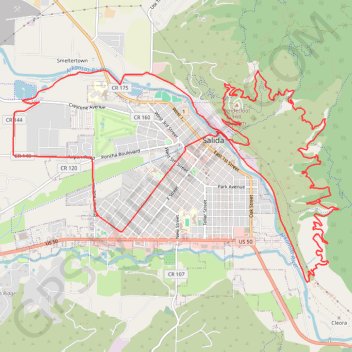 First time on Dream On, Salida, Colorado trail, distance, elevation, map, profile, GPS track