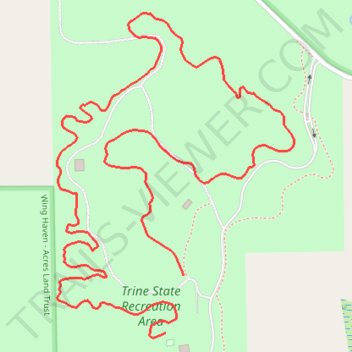 Trail 1 @ Trine State Recreation Area trail, distance, elevation, map, profile, GPS track