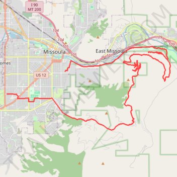 University Mountain Trail trail, distance, elevation, map, profile, GPS track