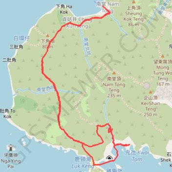 鬼氹 trail, distance, elevation, map, profile, GPS track