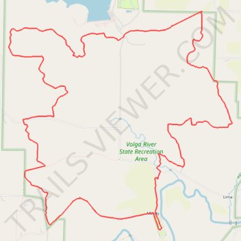 Volga River State Recreation Area Loop Hike trail, distance, elevation, map, profile, GPS track