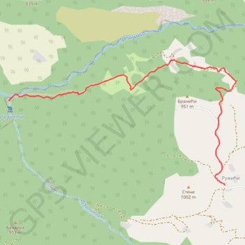 Track trail, distance, elevation, map, profile, GPS track