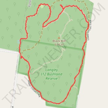 Black Hill Loop Trail, Kyneton trail, distance, elevation, map, profile, GPS track