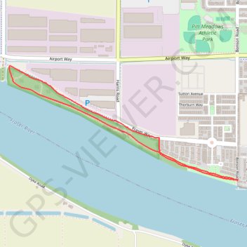 Pitt Meadows Regional Greenway trail, distance, elevation, map, profile, GPS track